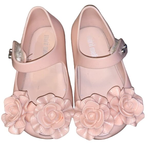 Mini Melissa Other - Mini Melissa Pink Baby Girl Toddler Dress Ultragirl Flower Girl Shoes US Size 5